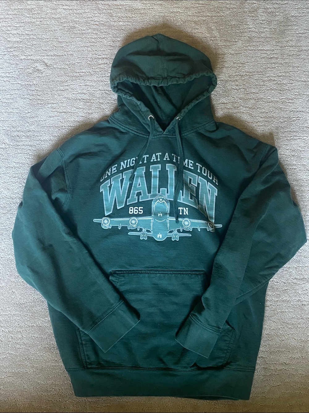 Morgan Wallen Dark Green Pullover Hoodie - One Night at a Time Tour